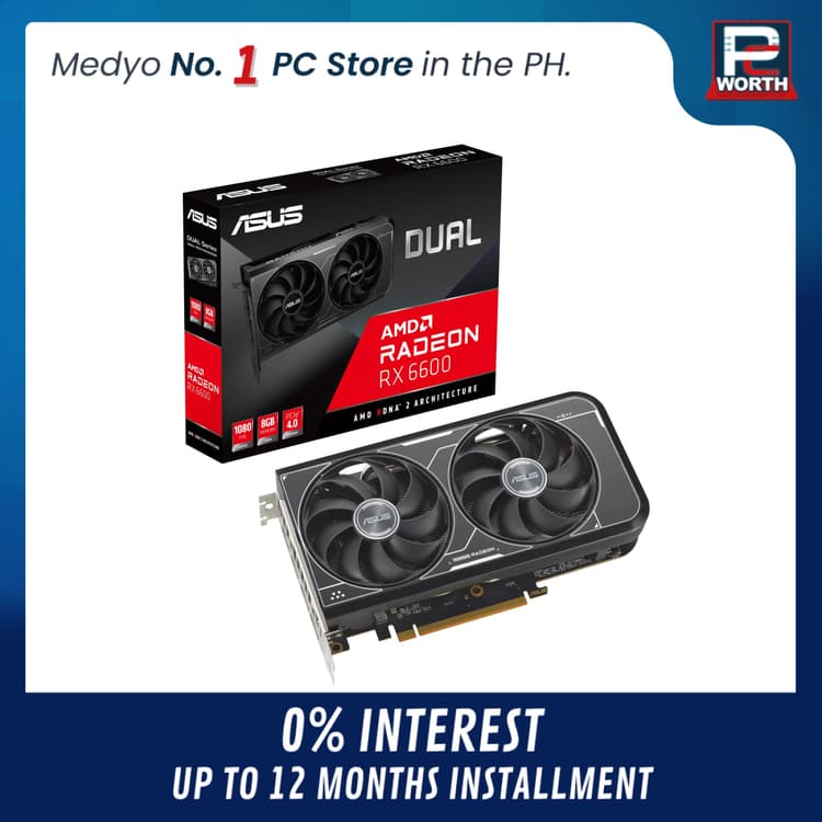 RADEON RX 6600 ASUS DUAL V3 8GB GDDR6 DUAL FAN | PC Worth