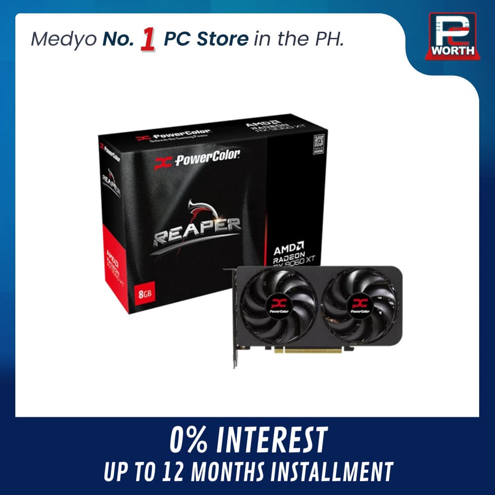 RADEON RX 9060 XT POWERCOLOR REAPER OC 8GB GDDR6 DUAL FAN | PC Worth